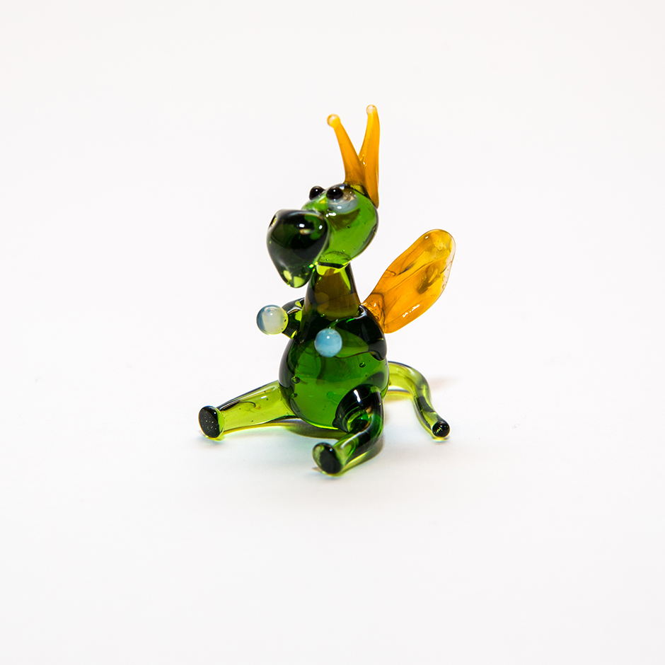 Drache sitzend, mini-030